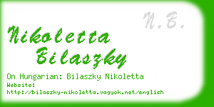 nikoletta bilaszky business card